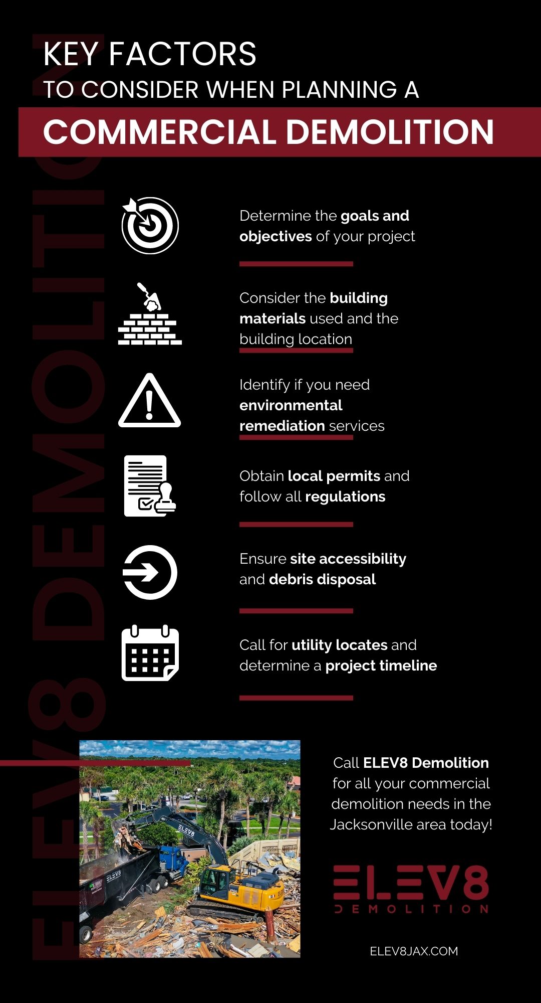 Infographic - Key Factors to Consider When Planning a Commercial Demolition